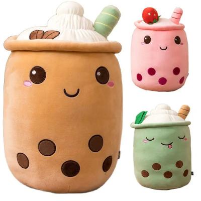 China Stuffed & Plush 1pc Boba Plush Toy Soft Stuffed Ice Cream Surface Soft Drink Fruit Taste Milk Cup Plushie Doll Toys For Kids Birthday Gift for sale