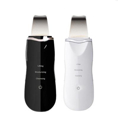 China Black And White Skin Scrubber Customizable Ultrasonic Skin Scrubber for sale