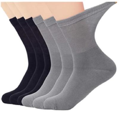 China Custom Made Bamboo Socks Antibacterial Organic Natural Fiber Socks For Men Business Dress Black Gray Socks for sale