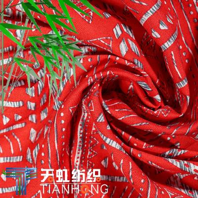 China Anti-Bacteria OEKO-TEX 100 Certificated 50% Polyester Bamboo Fabric 50% Viable Bamboo Fiber Custom Print for sale