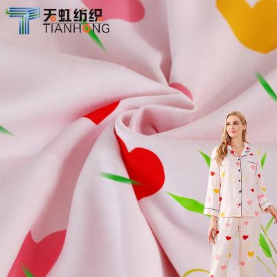 China Anti-bacteria Ecocert Certified Super Soft Organic Bamboo Satin Fabric For Homewear for sale