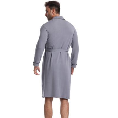 China China Supplier Anti-Wrinkle Luxury Hotel Natural Bamboo Squishy Custom Knee Length Bamboo Fiber Bathrobe For Men for sale