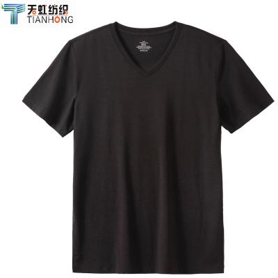 China Custom Empty Soft Bamboo Neck Cover 95% Spandex Anti-Wrinkle Fiber 5% Spandex T-shirts Bamboo Tees for sale