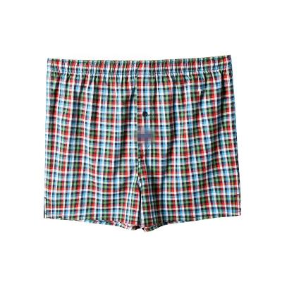 China Anti-wrinkle OEM summer wholesale cheap best men's bamboo boxer shorts woven plaid pattern custom factory for sale