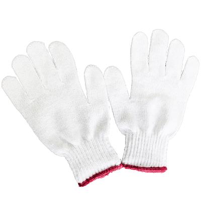 China Protective Hand Natural White Polycotton Knitted High Quality Safety Working Gloves For Men &women for sale