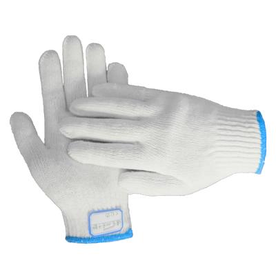 China Industry High Quality Bleach Yarn Cotton BBQ Food Hand Gloves White Safety Gloves for sale