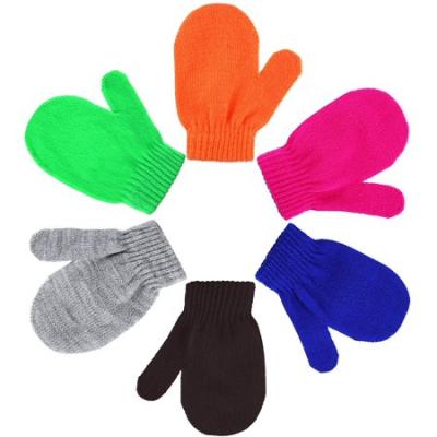 China Winter Fashion Acrylic Knitted Magical Children Gloves Mittens Comfortable Colorful Warm Baby Gloves for sale