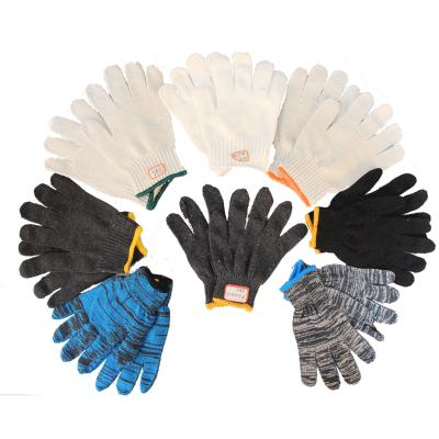 China Factory Protective Cheap Price Custom Hand Cotton Knitted To Slip Safety Shock Resistant Working Gloves for sale