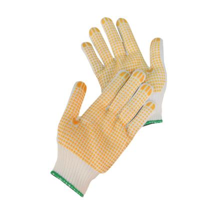 China Protective Working Hand Gloves PVC Dots Gloves Cotton Knitted Gloves Cheap Working Gloves for sale