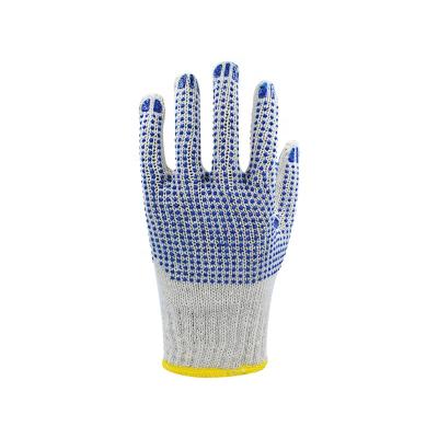 China Hand Safety Work Cotton Protective White Twine Recycled PVC Dotted Gloves For Farm Garden Constraction PVC for sale