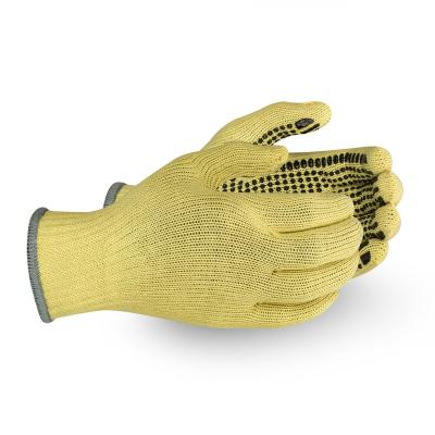 China Hand Protective Low Price Heavy Duty Cotton Knitted PVC Dotted Gloves For Industrial Safety Contraction Work for sale