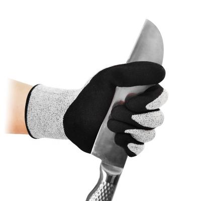 China Level 5 Cut HPPE Hand Safety Construction Gloves Hand Protectors Anti Cut Resistant Work Gloves for sale