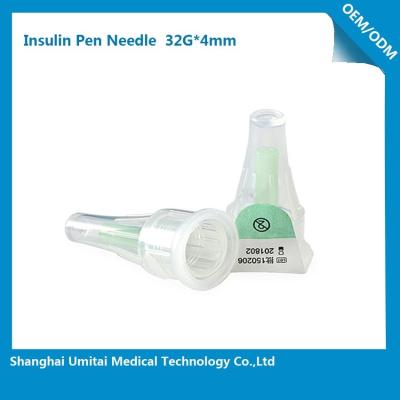 China 4mm X 32g Pen Needles / Diabetic Insulin Needles Medical Consumables Injector for sale