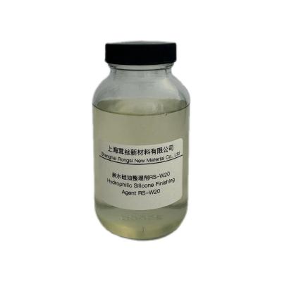 China pH 5-6 Hydrofiel siliconen afwerkingsmiddel RS-W20 voor textiel Te koop