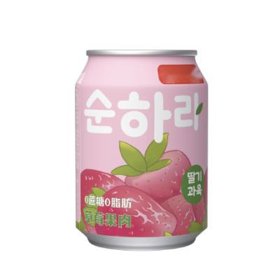 Chine 238 ml 0 Sucre 0 Graisse Jus de fraise avec ligne d'embouteillage de pulpe OEM Jus de boisson remplissage à vendre