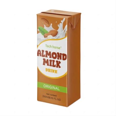 China 250 ml de leche de almendras de sabor original Bebida refrescante embotellado para bebidas en cartón de papel aséptico en venta