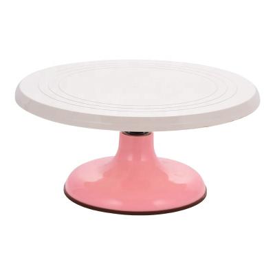 China Sustainable Wholesale Silent Rotating Cake Stand ABS Cake Rotating Rack Decoration for sale