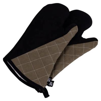 China Oven High Quality Newest Design Bakery Kitchen Use Oven Mitts Silicone Cotton Oven Gloves for sale