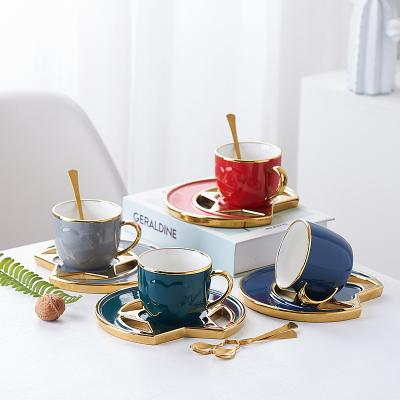 China Sustainable Star Moon Luxury Coffee Mug Set With Tray for sale