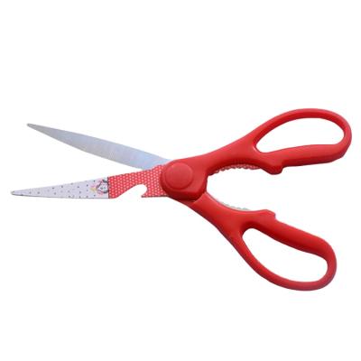 China For Poultry Venting Designer Serrated Blade Vegetables Fish Flesh Cutting Kitchen Scissors Shears for sale