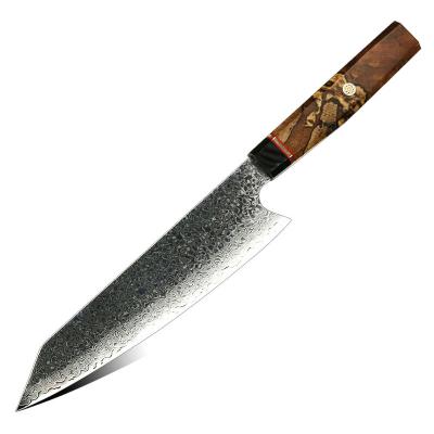 China NEW STOCKED Handmade 60 HRC Damascus HANDLE Knife With Nice Pattern On The Blade for sale