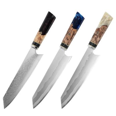 China Particular Stocked Handle Damascus Chef Knife vg10 For Kitchen for sale