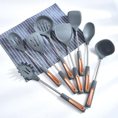 China Sustainable 8 Pcs Kitchen Cooking Ware Set Nylon Cooking Tools Stainless Steel Handle Kitchenware Utensil Nylon Set for sale