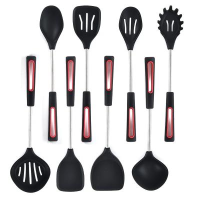 China Sustainable Kitchen Cooking Ware Set Cooking Tools Stainless Steel Nylon Handle Nylon Kitchenware Utensil Set 8 Pcs for sale