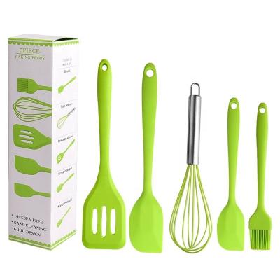 China Viable High Quality Factory Wholesale 5pcs Nylon Silicone Cookware Cookware Utensil Set Kitchen Items for sale