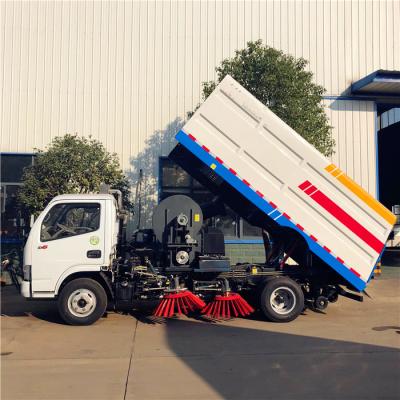 China Dongfeng Road Cleaning Truck 5000 Liters Vacuum  Small Size Street Sweeper Truck for sale