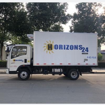 China Sinotruk Howo Small Refrigerator Box Truck 95km/h 130hp 5 Tons  Mini Refrigerated Truck for sale