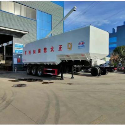 China 12m Euro6 Bulk Feed Semi-trailer Hydraulische stuurbekrachtiging voor het vervoer van diervoeders Te koop