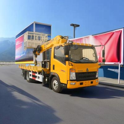 China 360° Drehung 21m Teleskop-Boom-Flugarbeitsplattform Lkw mit zweier Kabinenreihe zu verkaufen