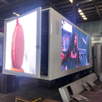 China Op maat gemaakte Isuzu Mobile Big Screen Truck P3 P4 P5 Digitaal Voor Truck Gemonteerd Met Gewicht 2500KG Te koop