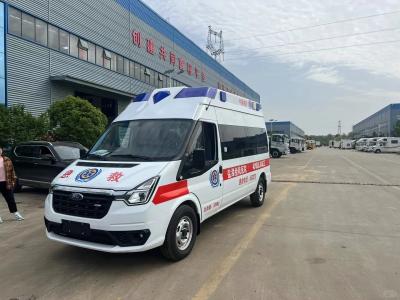 China Ford personalización de la ambulancia coche vehículo 4x2 de la ambulancia coche de tránsito V348 PRO monitoreo de la UCI de emergencia de la ambulancia en venta