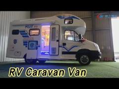 Mobile RV Caravan Van 4 x 2 6 People Luxury Steel Frame For Family Travel