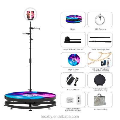 China Party Aoto Party Photobooth Machine Low Profile 360 Photo Booth With Remote Ring Light for sale