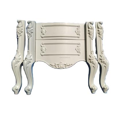 China EUROPEAN Made In China Full Set Of Carved Bedside Table Frame Western Style Removable Clean for sale