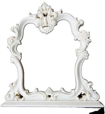 China Factory Direct Selling EUROPEAN Oval Carved Mirror Wall Mounted Frame High Quality Modern Style for sale