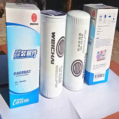 China WEICHAI engine oil filter WEICHAI oil filter P/N 1000422384 from engine spare parts for sale