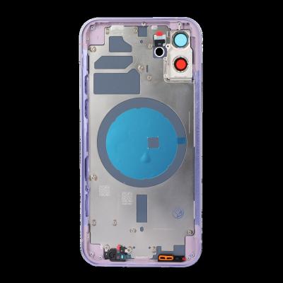 China New Stainless Steel Housing Glass Back Battery Cover For iphone 12 pro full body mini 12 replacement mobile phone shell max back for sale