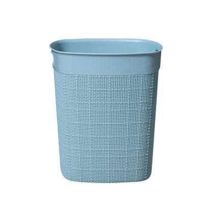 China Household Sustainable Plastic Trash Creative Bathroom Kitchen Bedroom Minimalist Without Cover Trash Can for sale