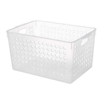 China Viable Desktop Storage Kitchen Sundries Organizing Plastic Basket Desktop Storage Basket for sale