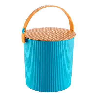 China Sustainable Storage Bucket Toy Storage Bucket With Lid Can Sit On BBucket Stool Storage Bucket Round for sale