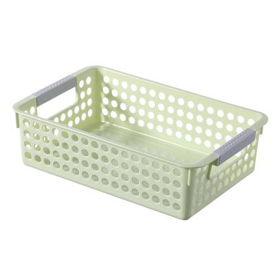 China Small Kitchen Sundries Plastic Basket Storage Extra Sustainable Fruit And Vegetable Storage Box White for sale