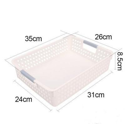 China Living Storage Basket Kitchen Plastic Organizers Living Roomstorage Boxes and Bins Book Storage Basket for sale