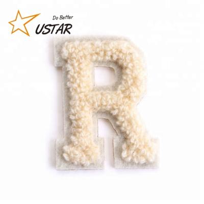 China no minimum order quantity 3D sew on Custom Cool Jeans Cheap Brand Fashion Letters Logo Chenille Embroidery Patches for sale