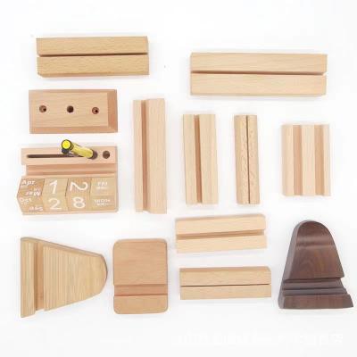 China Europe Eco-Friendly Bulk Credit And ID Card Stand Wooden Business Card Holder Wooden Game Holder 17cm For Office Table Escort Wedding for sale