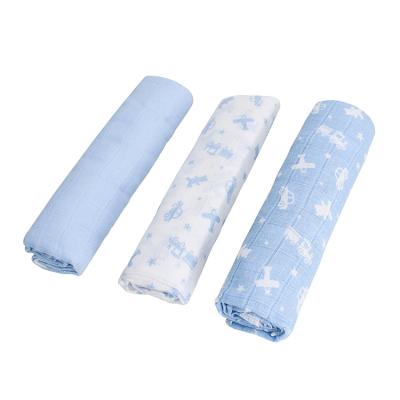 China Baby Anti-pilling 32S Customize Color Muslin Wraps Gauze Baby Muslin Stroller Wraps Blankets for sale