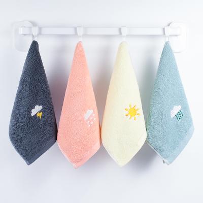 China QUICK DRY Cotton Baby Towel Skin-Friendly 100% Cotton Washcloths Wash Cloth Baby Face Towel for sale